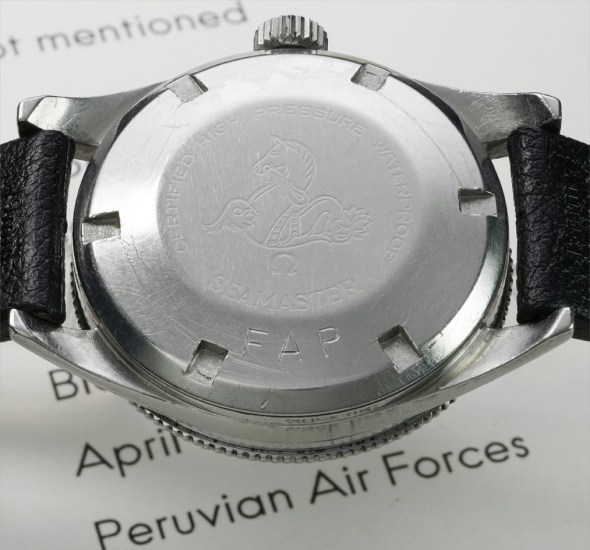 A highly rare stainless steel wristwatch with centre seconds, rotating bezel and "lollipop" hand, made for the Peruvian Air Force